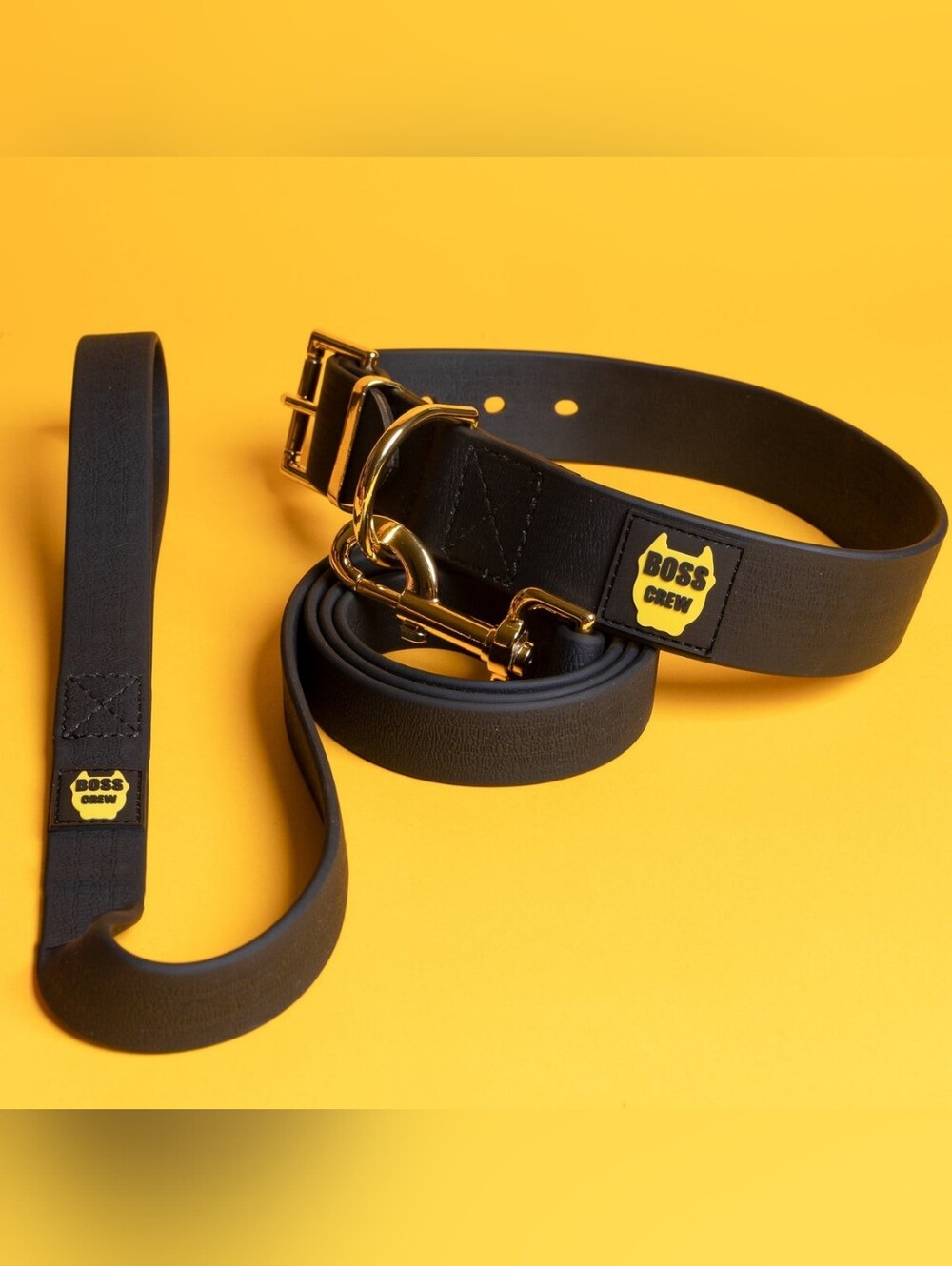 Biothane Dog Collar & Leash Combo – Black